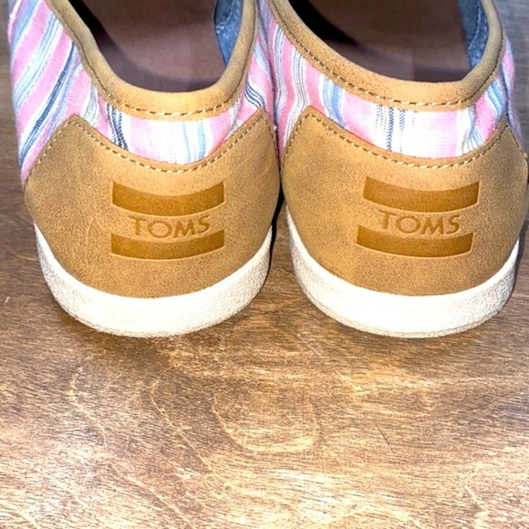 Toms pink striped loafers size 11 - Picture 5 of 7
